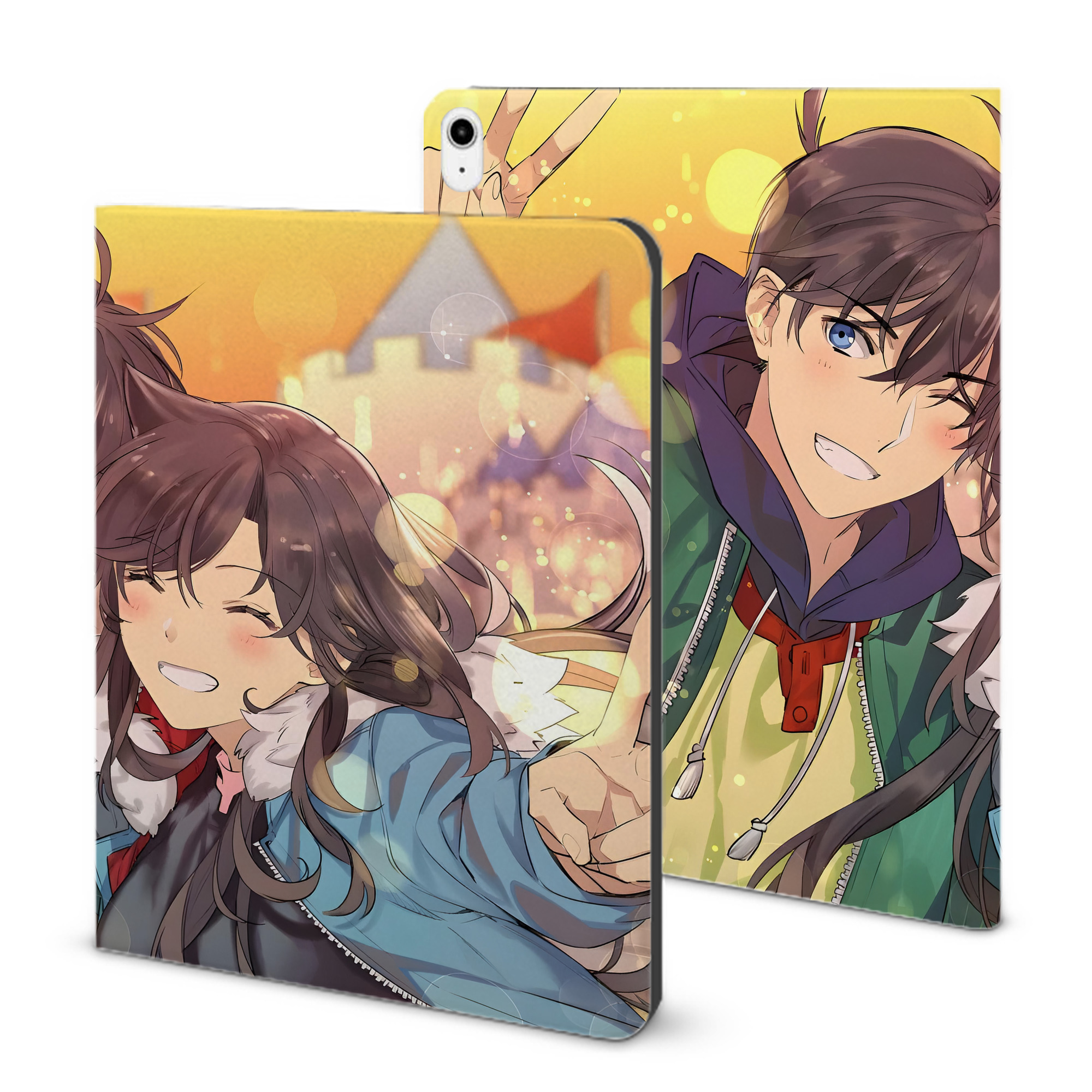 （画像用） 名探偵コナン Detective Conan IPadケース ペンホルダー付き ブックスタイルデザイン